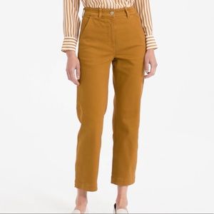 Everlane Straight Leg Crop Pant - Golden Brown